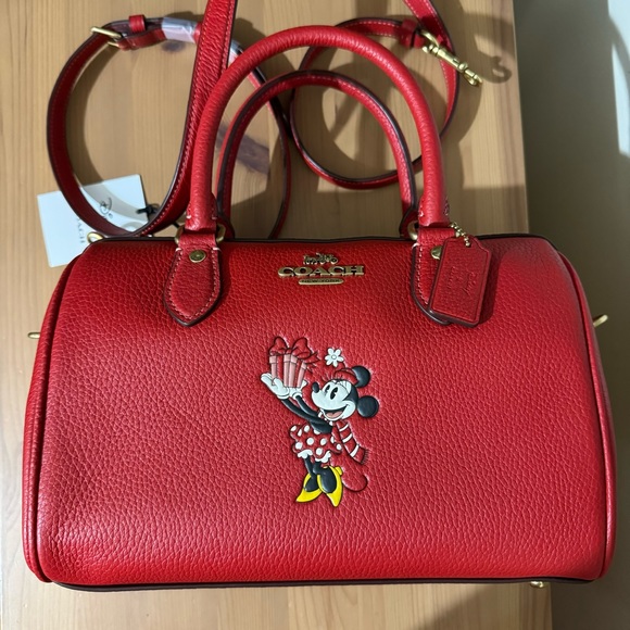 🐭 Disney X Coach Rowan Satchel With Minnie Mouse - Picture 2 of 16